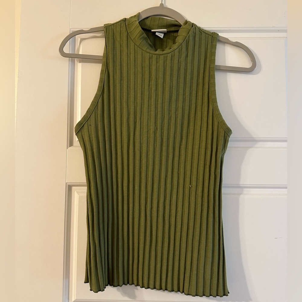 a new day Ribbed Tank Top in Olive